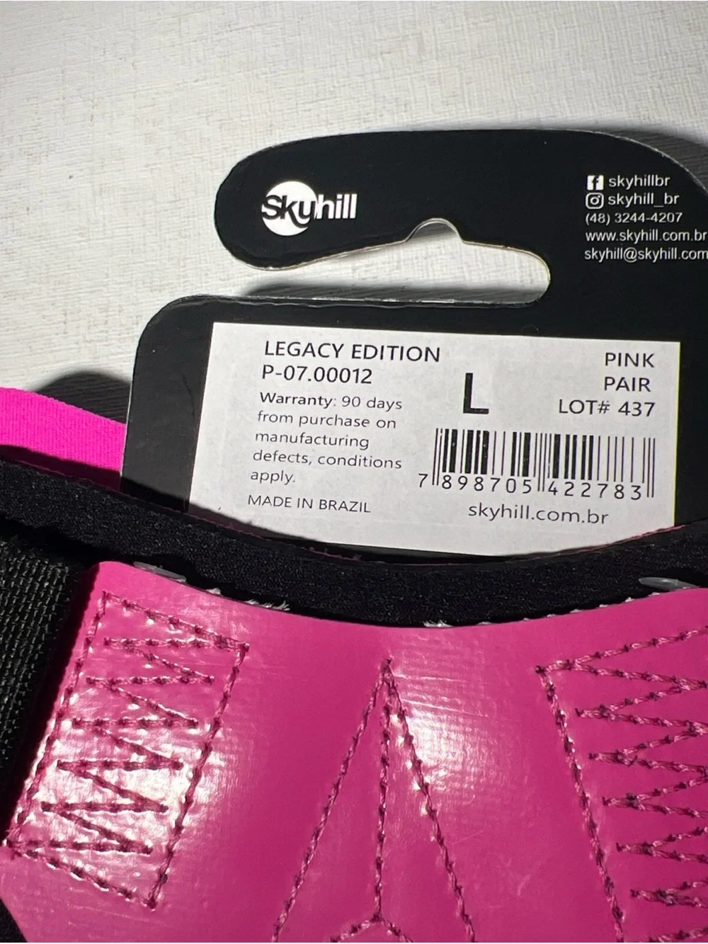 Skyhill Legacy Gymnastics Grips Pink Size L CrossFit Pull-Up Hand Grips New Pair